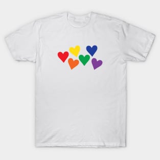 Hearts Gay Pride T-Shirt